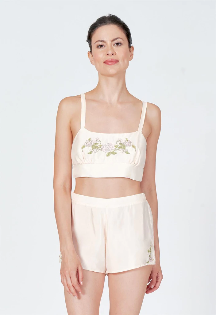 Magnolia Bralette and Shorts - Cream